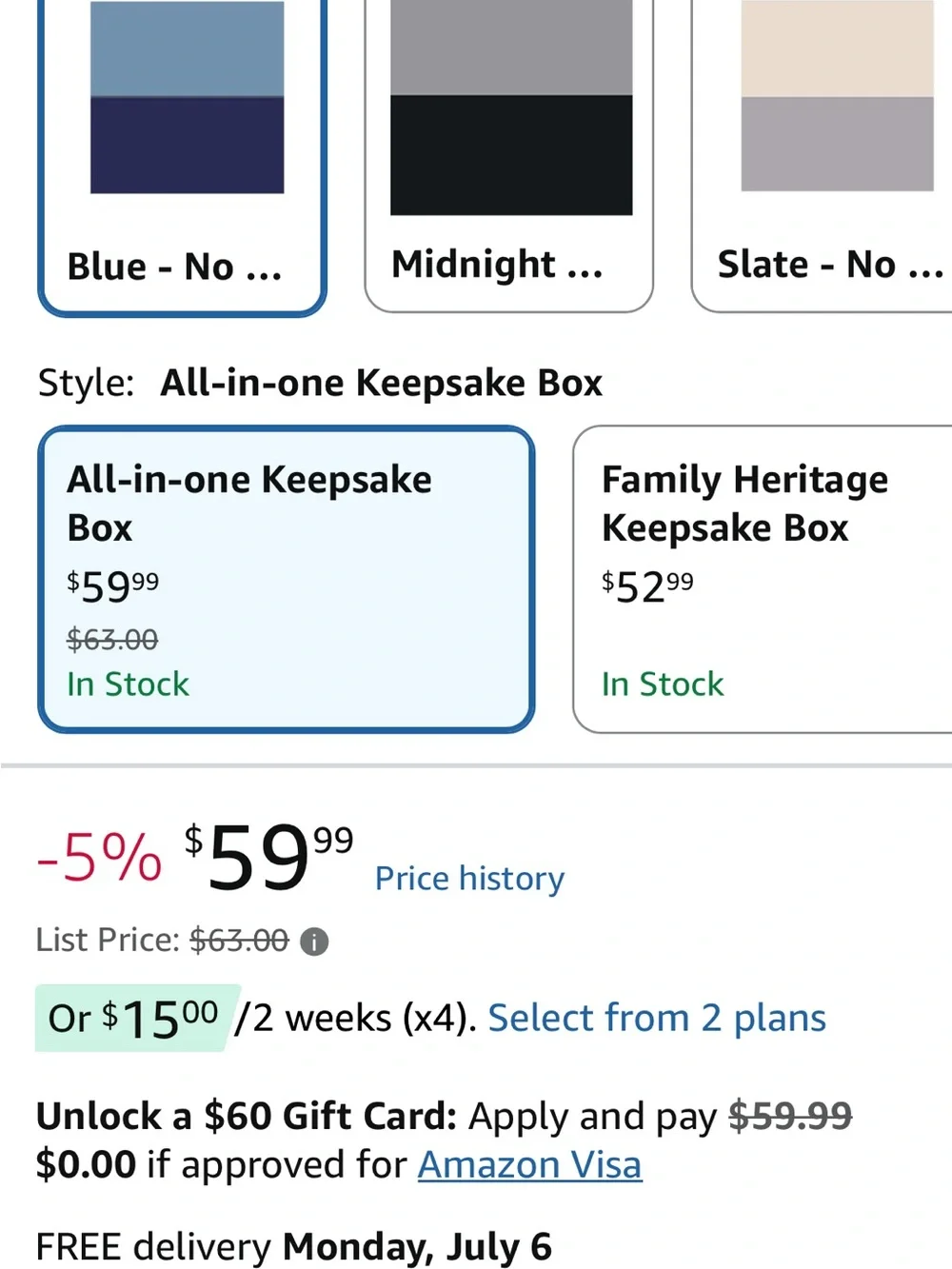 Savor All in one Memory box Storage Blue Organizer with Drawers files and labels
